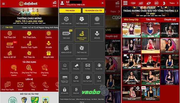 App mobile Dafabet