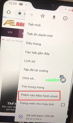 Cài nhanh ae888 android