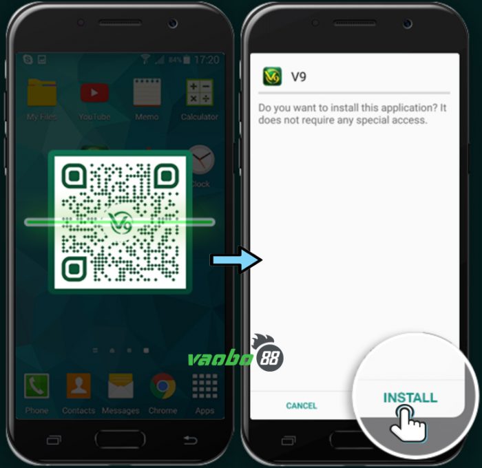 hướng dẫn tải app v9bet android